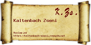 Kaltenbach Zseni névjegykártya